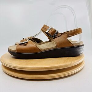 SAS Bravo Sandals Shoes Womens 6 W Brown Leather Tripad Comfort Wide